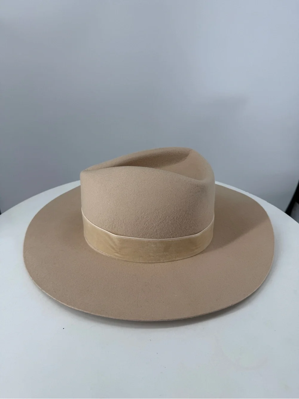 NEW Lack of Color Beige Australian Wool Fedora Hat Medium Wide Brim Boho Western